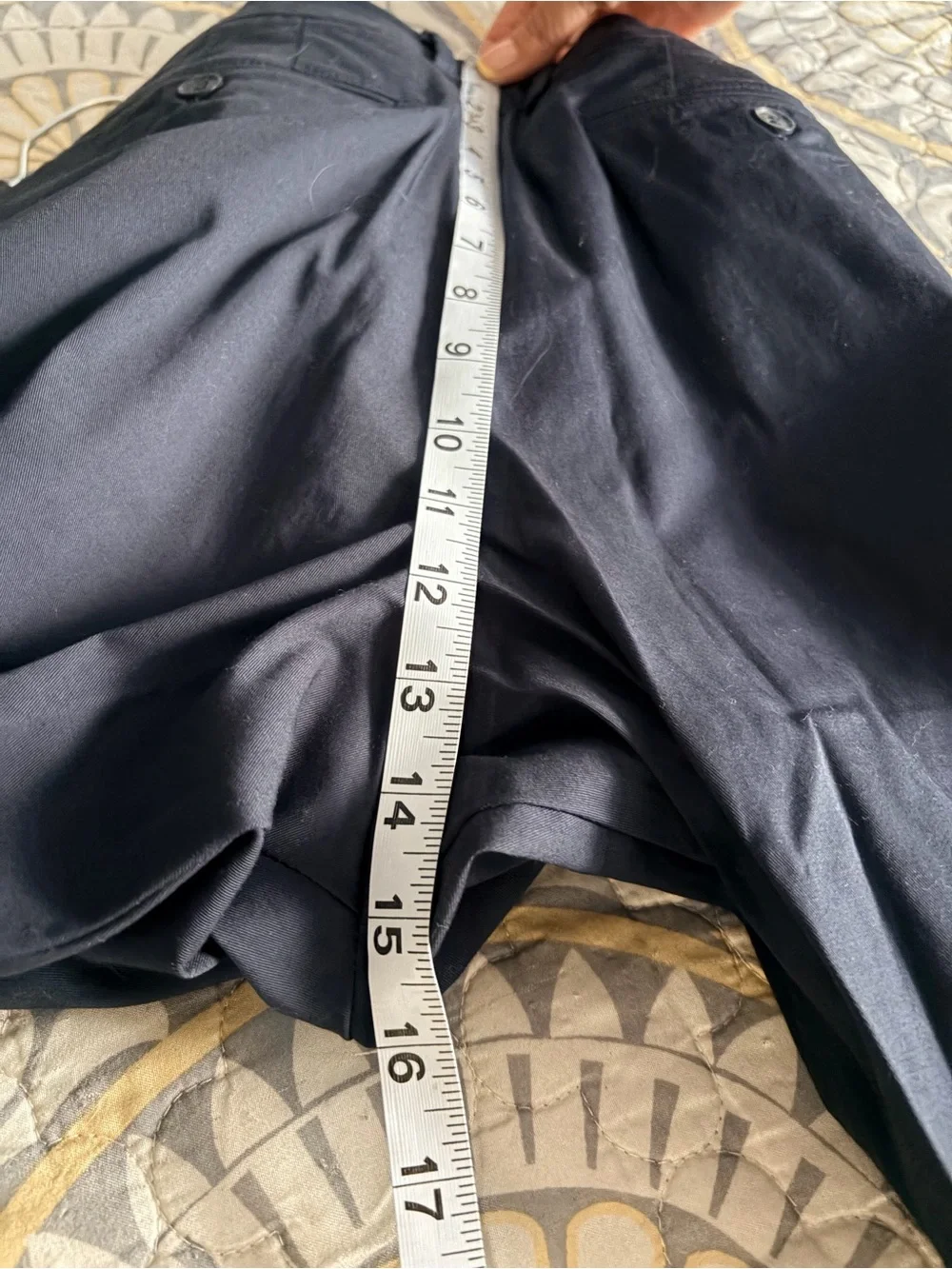 NWT Vince Women’s Side Strap Navy Mid Rise Trouser Pants, Size 12